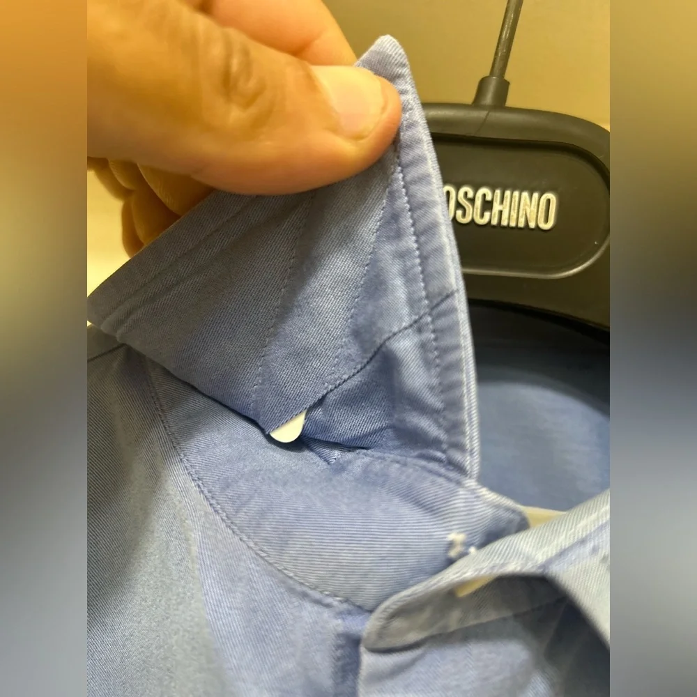 Ermenegildo Zegna French Blue Dress Shirt Men’s 16 41 Neiman Marcus Business - Picture 6 of 13